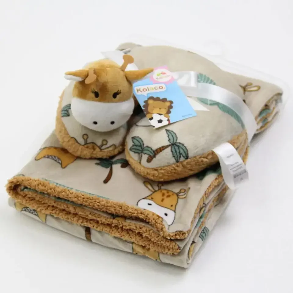Custom Portable Convertible 2 In 1 Baby Elephant Blanket Pillow Shapes Cute Comforter Toys Blanket Baby Soothing Pillow Doll