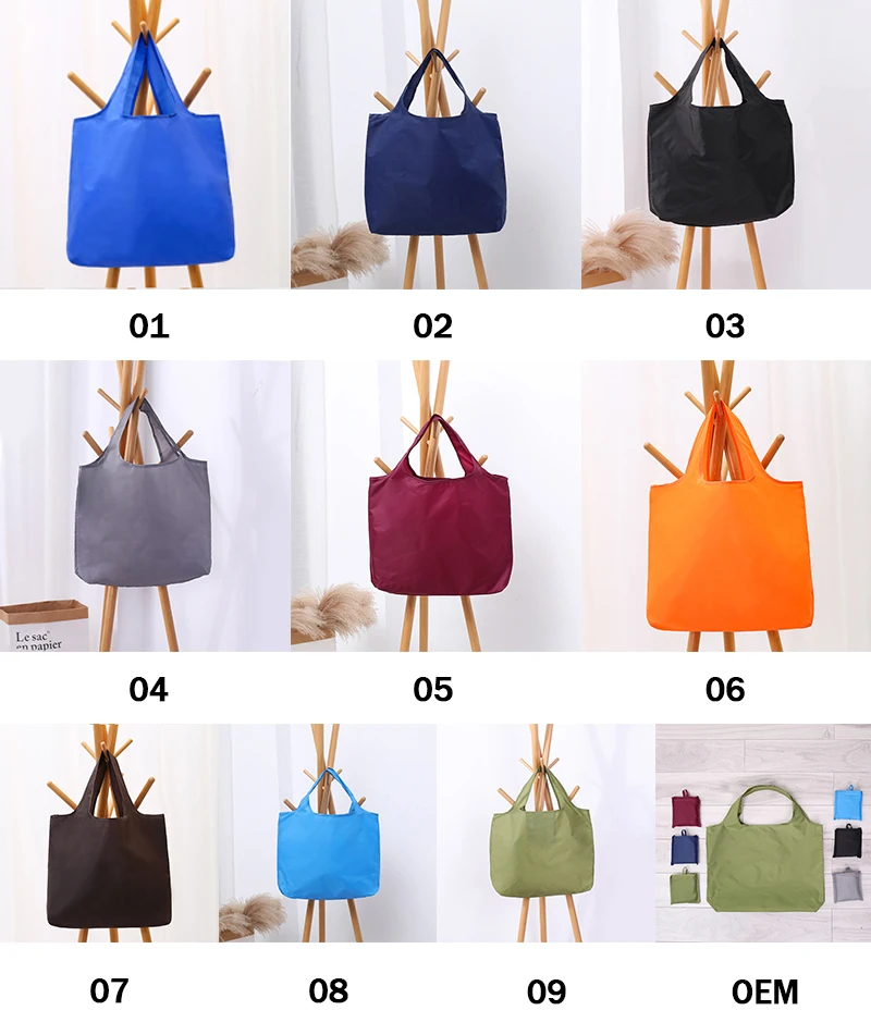 Portable Supermarket Shopping Pocket Bag Reusable Folding Bag Foldable Shopping Bag For Shopping Packing