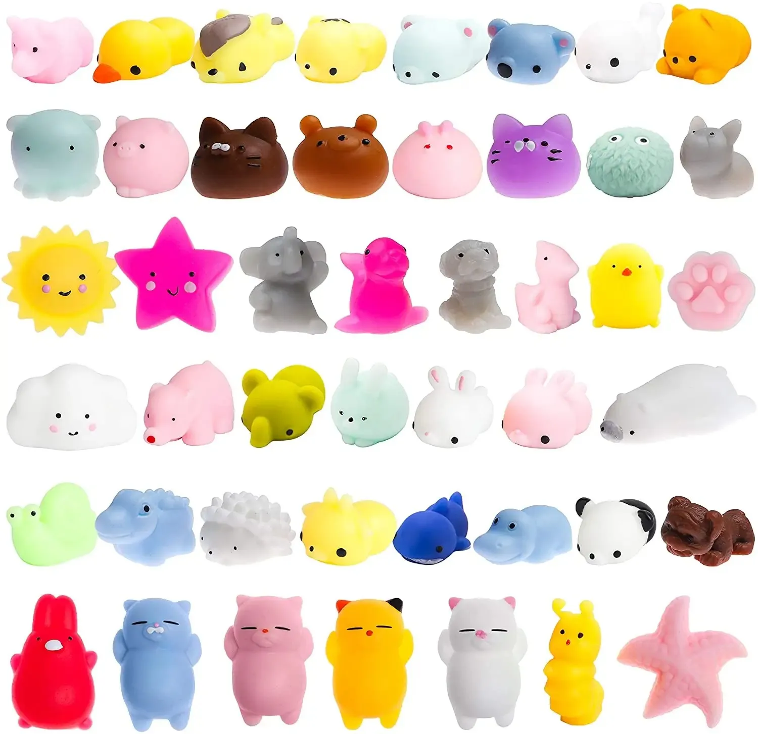 Mochi Squishy Toys Kids Squishy Stress Relief Toys Bulk Classroom Prizes Goodie Bag Stuff Treasure Toys Pinata Fillers