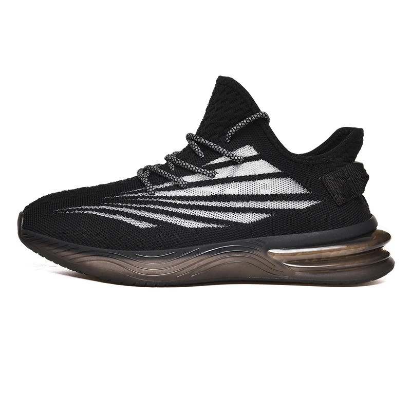 
Wholesale price reflective shoelaces knitted upper breathable sports shoes for men sneakers men tennis shoes men 