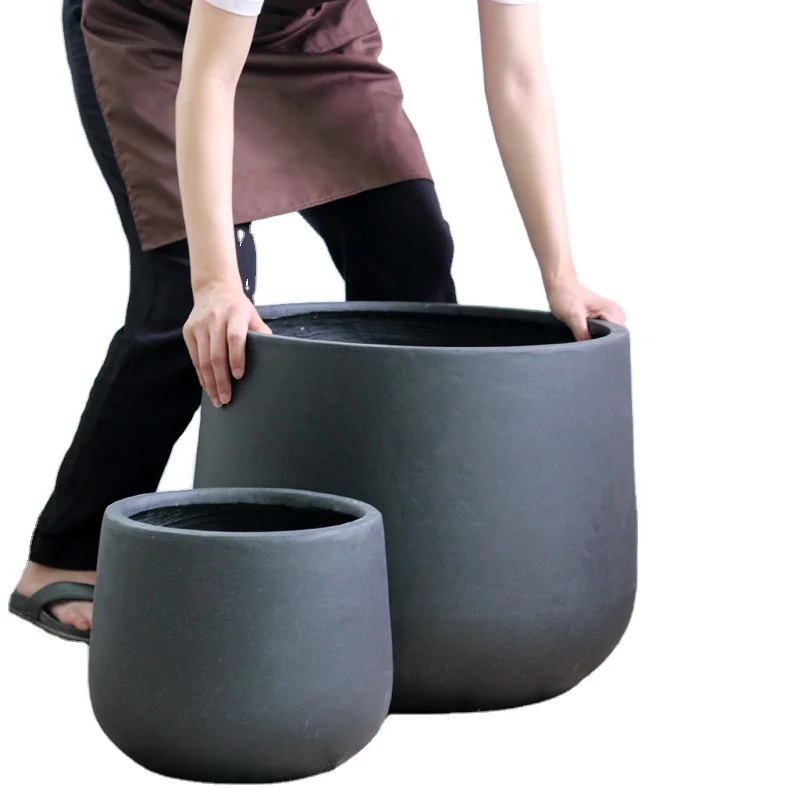 Оптовая продажа большие уличные горшки для растений новый дизайн американский стиль цементный цветочный горшок сада наружной демонстрации