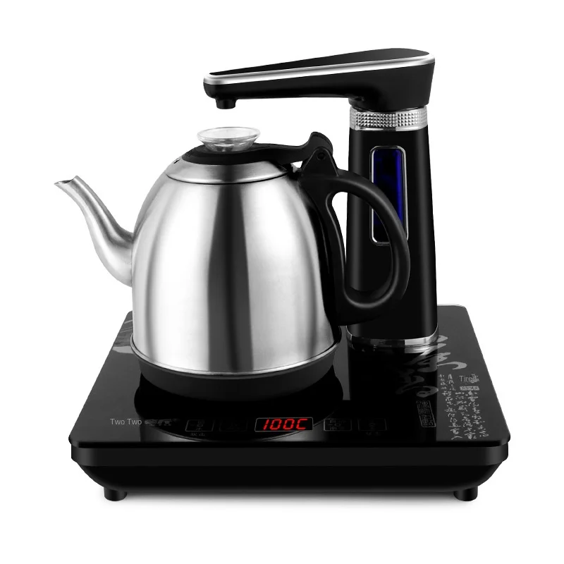 New Arabic custom 1L large capacity double wall vacuum thermos tea coffee pot glass inner plastic hot water kettle with LED lid