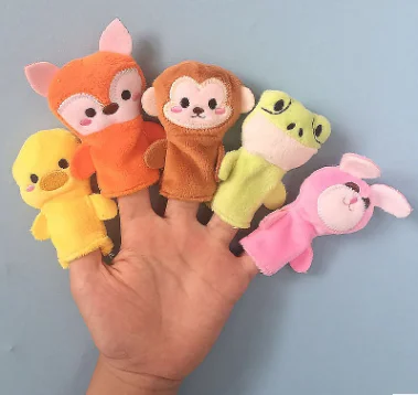 free sample 8cm cute plush animal finger puppet toy/custom cheap monkey finger puppet toy/frog animal plush finger puppet toy