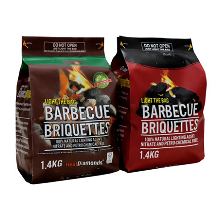 Laminated PP Woven Bopp Bag 5KG 10KG BBQ Charcoal Packing Bag Custom Printed Bopp Charcoal Packaging Bag