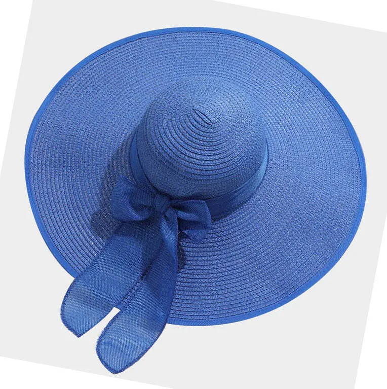 Promotional Big Wide Brim Floppy Spring Summer Beach Sun Lady Hats Fashion Natural Paper Straw Hats