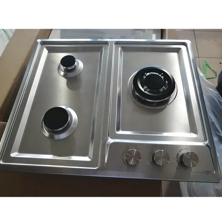 Hot sell built in gas cooker cast iron grill high quality home appliance stainless steel 59cm gas stove Stove Ceramic Cooktop