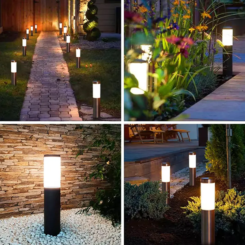 Solar path light 3 LED outdoor garden waterproof landscape light suitable for lawn, courtyard, walkway, deck, driveway