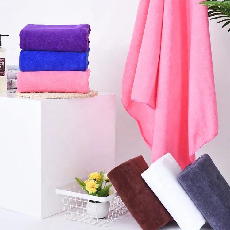 high quality microfiber fabric  bath towel face hand towel set soft and comfortable