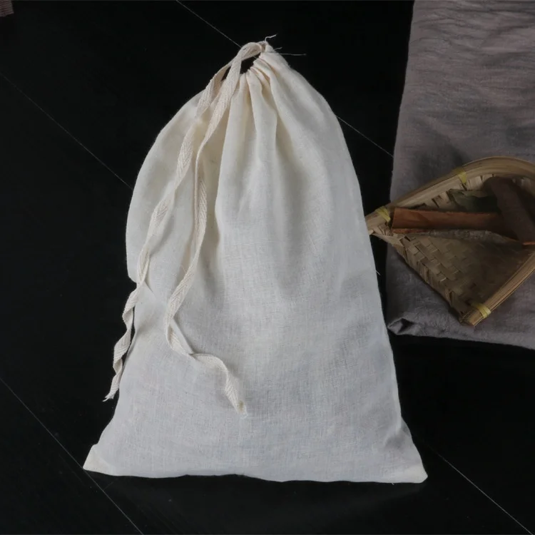 Sopurrrdy Reusable Cotton Tea Muslin Bag with Drawstring Bags