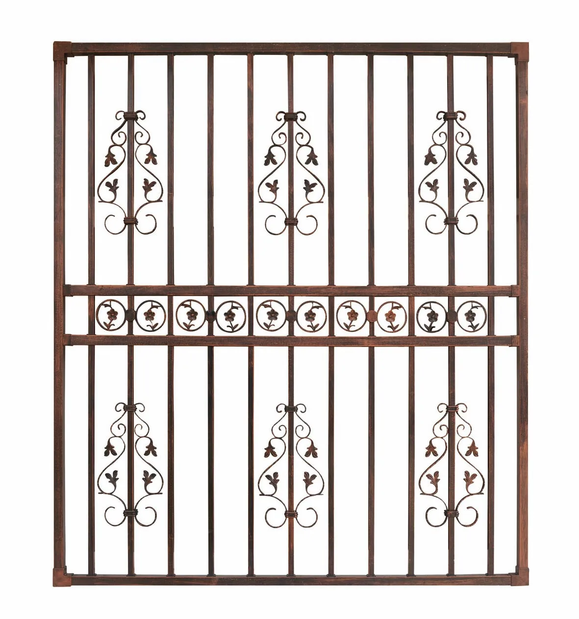 Durable simple steel window grill design