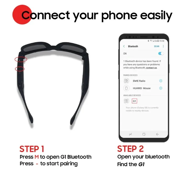 
2021 New Arrivals Audio Music Wireless Glasses Bone Conduction Sunglasses with Headphone 