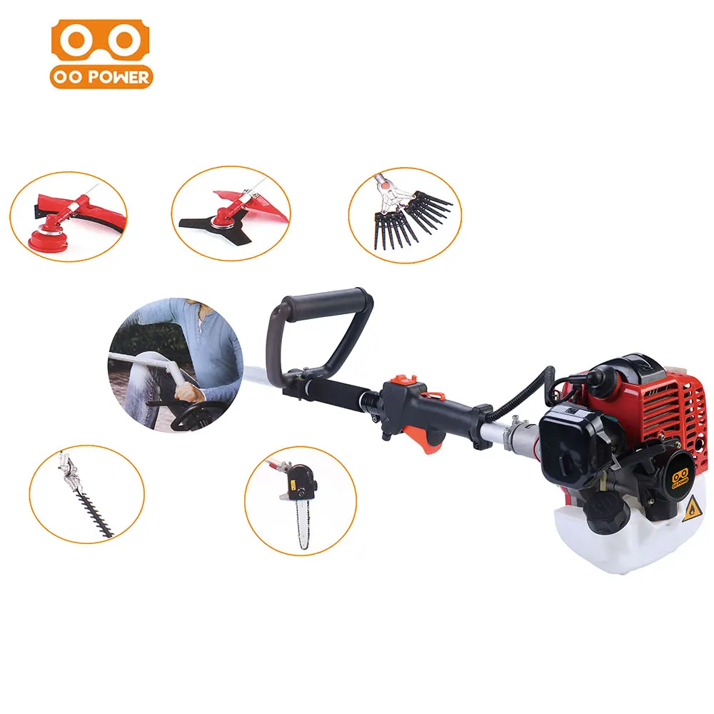 Professional 2 Wheels Power Brush Cutter Grass Trimmer Garden Cutters Gasoline Grass Cutter