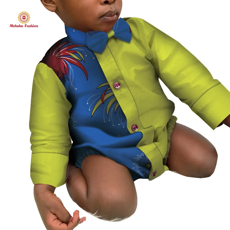 
2021 Hot Selling Good Quality Baby Various Colors Ankara Unisex Baby Bodysuit for kids clothing 