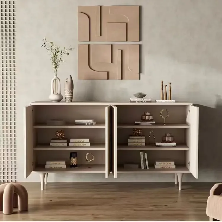 Atunus French cream buffet sideboard modern simple light luxury kitchen locker wine cabinet living room sideboard cabinet