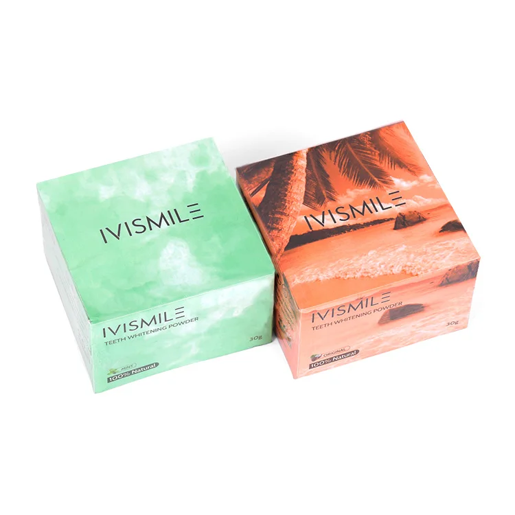 Free Sample IVISMILE Wholesale Mint Flavor Ultra Fine Teeth Whitening Powder for home use