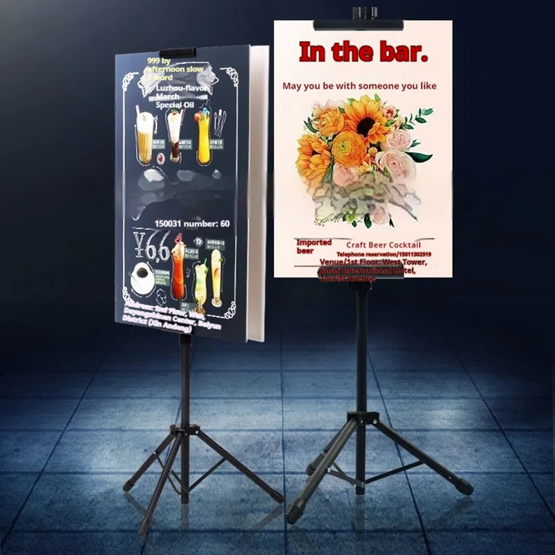 Hot Selling Adjustable Height Portable Tripod Presentation Stand Metal Display Easel Collapsible Portable Artist Floor Easel