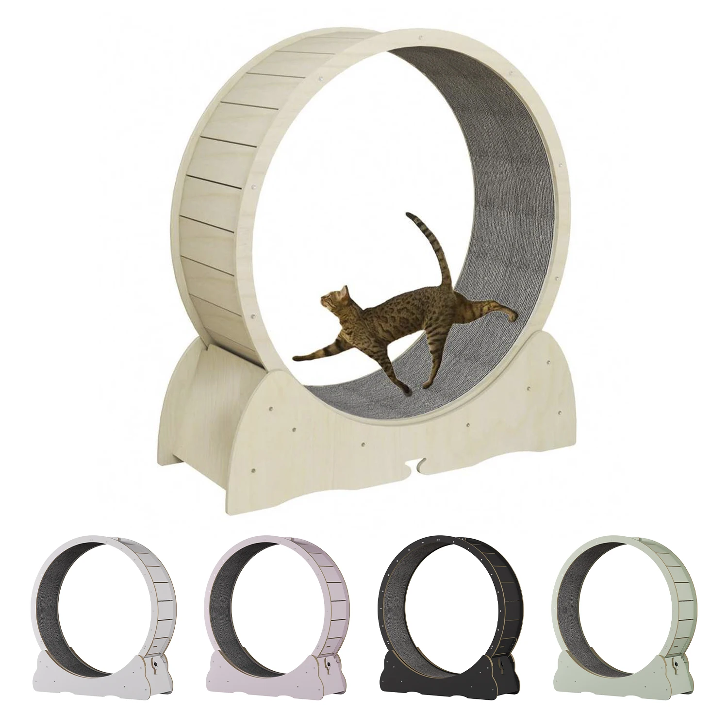 Interactive Anti-depression Fiber board Wooden Pet Tread Exercise Running Wheel Cat Pet Dog Fun Treadmill