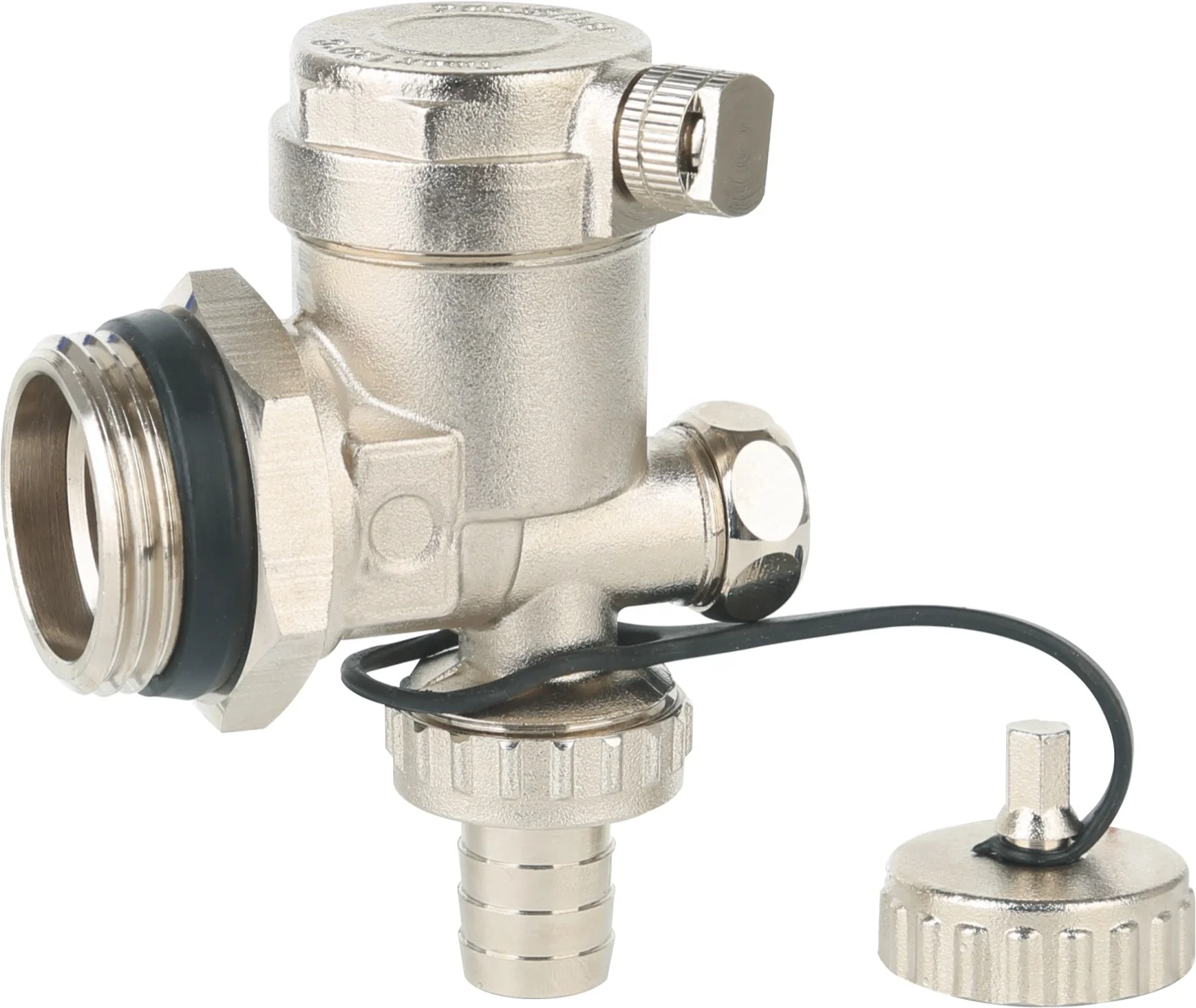Manual brass stem water heater drain valve air vent valve