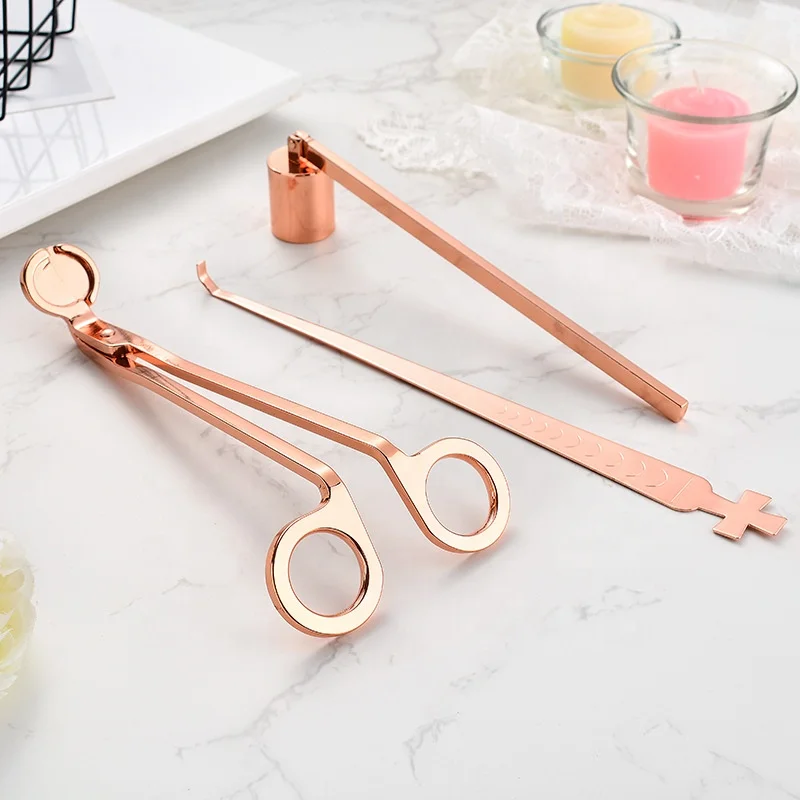 3 In1 Candle Wick Trimmer Set Candle Wick Trimmer Cutter Elegant Candle Snuffer Extinguisher