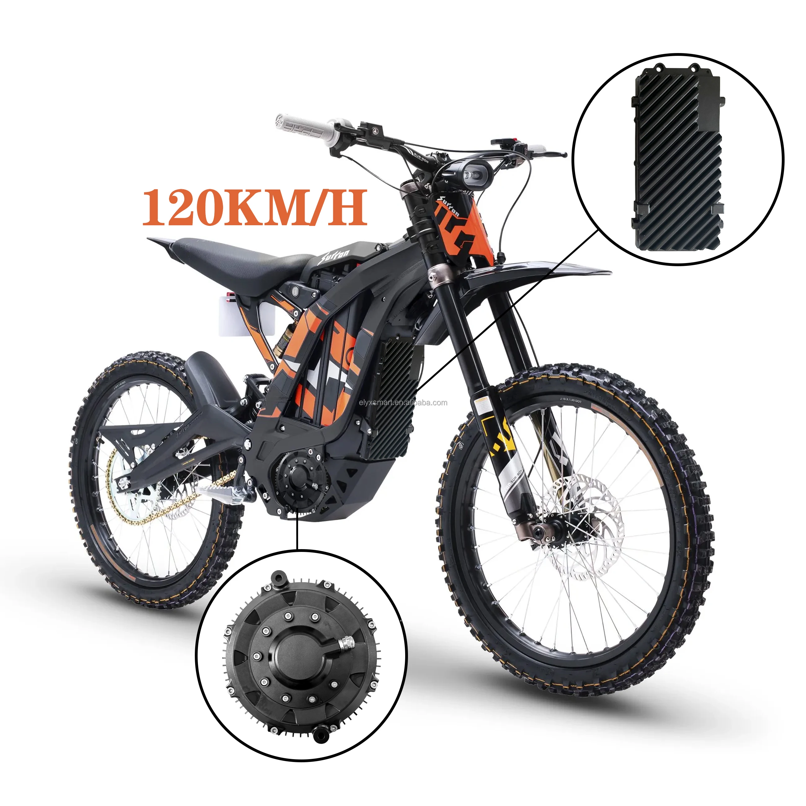 16KW Sutton Upgrade Parts Off Road E Dirt Bike 500A Suron Controller 60V 72V DC Motor Kits Light Bee XXX Sting Parts
