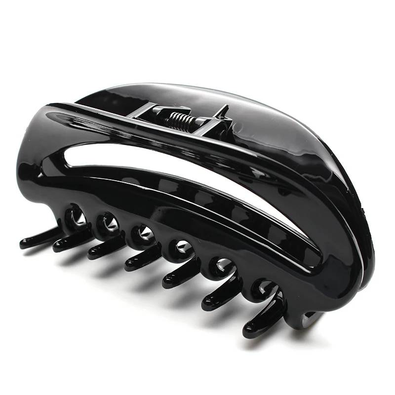 Logo Printing Black Hair Claw Large Hair Claw Clamp Fashion Hair Crab