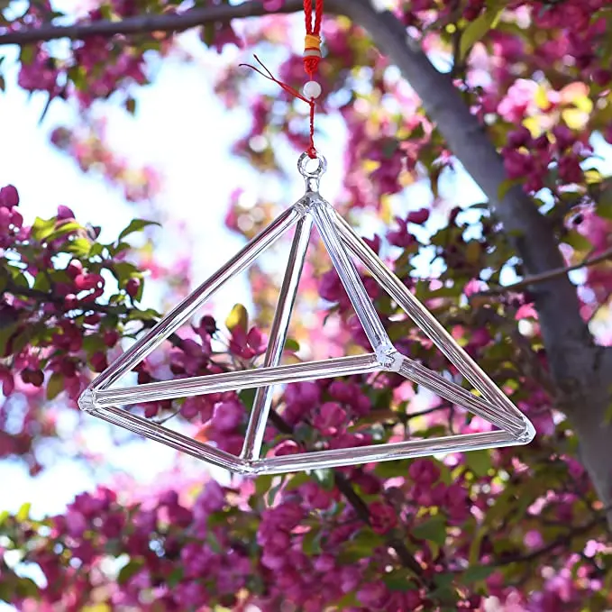 7 inch Crystal Singing Bowl Clear Quartz Crystal Singing Pyramid