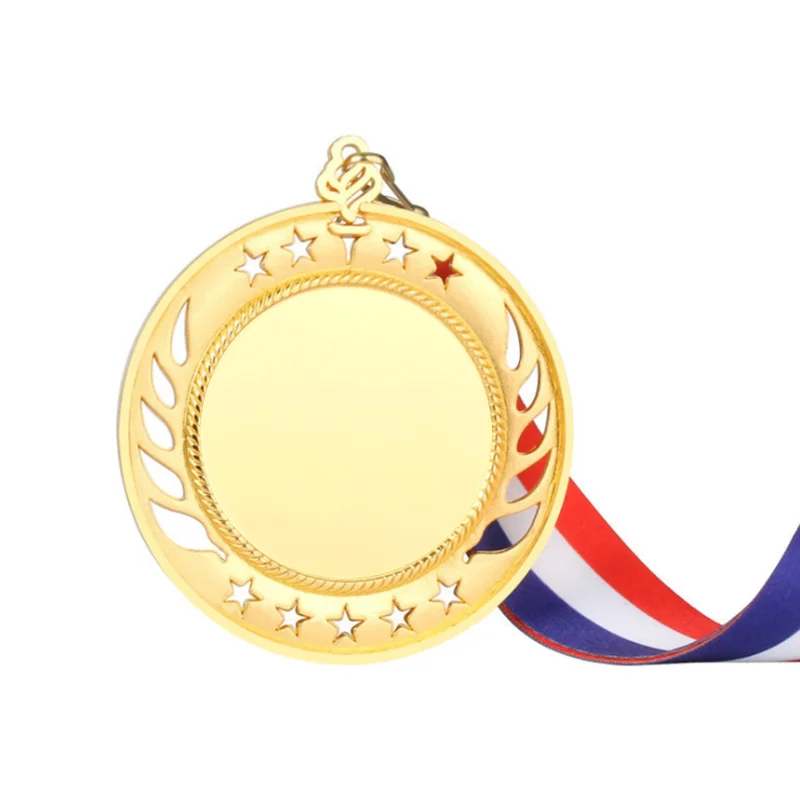 Wholesale Quality Custom Marathon Running Basketball Bicycle No Mold Medal for Sticker Metal Blank Insert Stock Medals