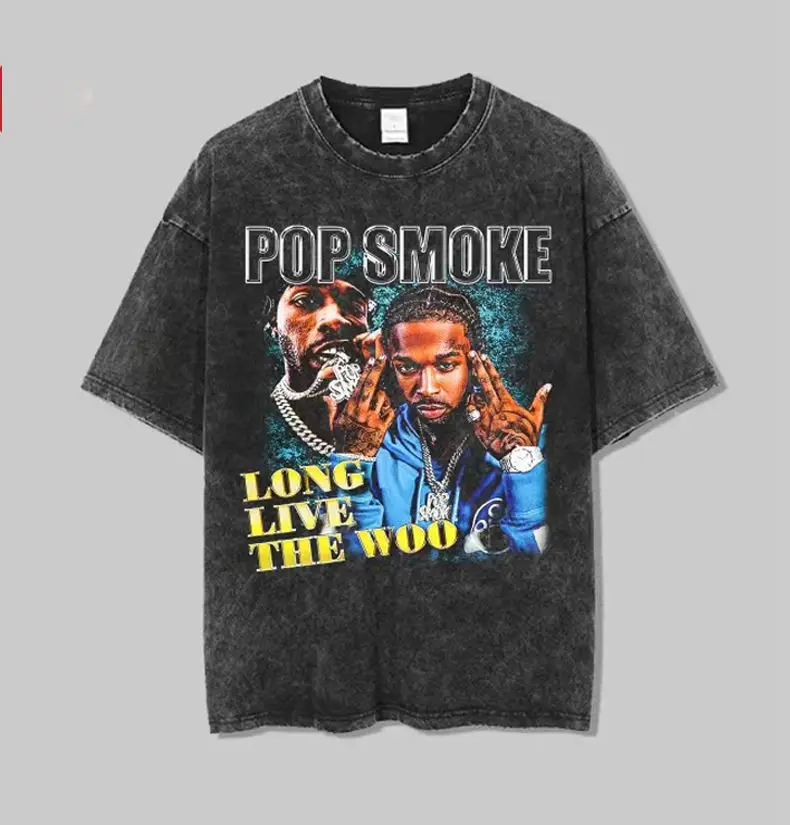 High Quality Custom Printed Short Sleeve Logo Oversized Thick 100% Cotton T-shirt 140-280Gsm Acid Washed Street Clothes Vintage