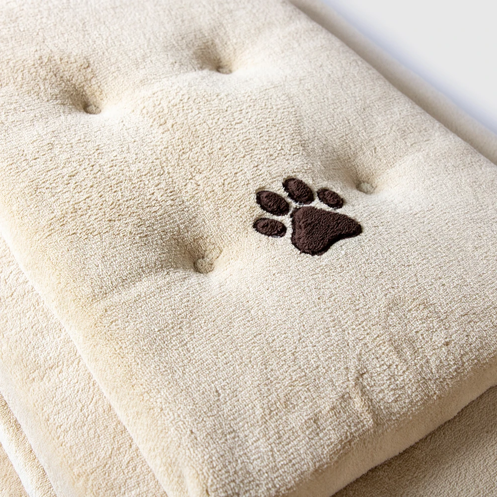 Anti-anxiety orthopedic Calming Bed Comfortable Pet Sleeping Mat Washable Coral Fleece  Non-slip dog bed dog cage mat