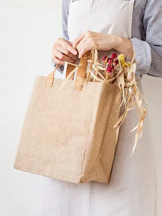 Chiterion Stylish Eco-Friendly Juco Jute Cotton Shopper Beach Tote Bag Custom Printed Logo For Women Girls Lady