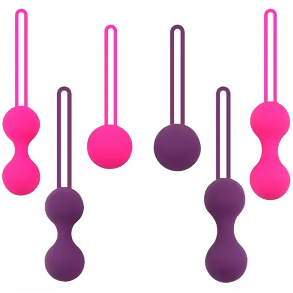 Silicone Flexible Ben Wa Ball Pelvic Floor Muscle Training Kit Kegel Ball Kegel Exercise Set For Women