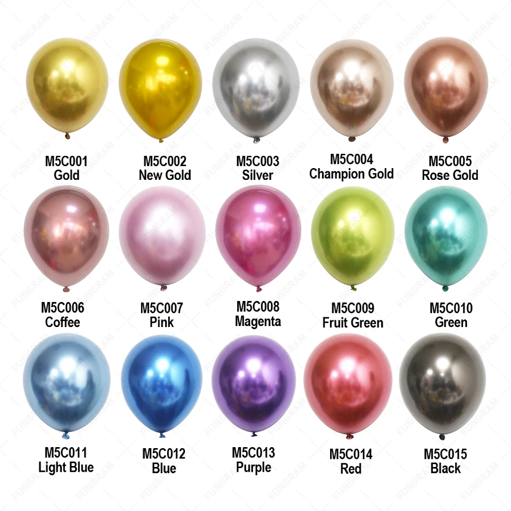Wholesale Soft Wedding Chrome Latex Balloons 12 inch Globo De Latex Balloons for Party Decoration