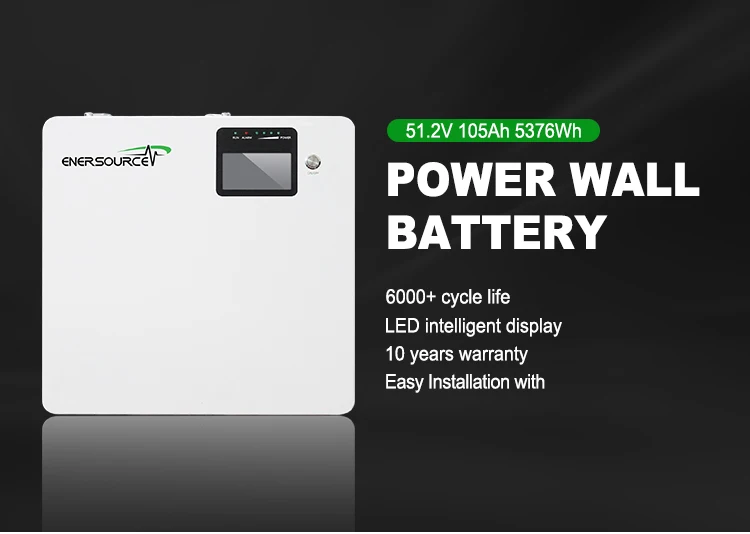 Enersource 5-10kw Wall Mounted Solar Panel Kit with 48v Lithium Ion Battery and Inverter for Home Use Renewable Energy Source