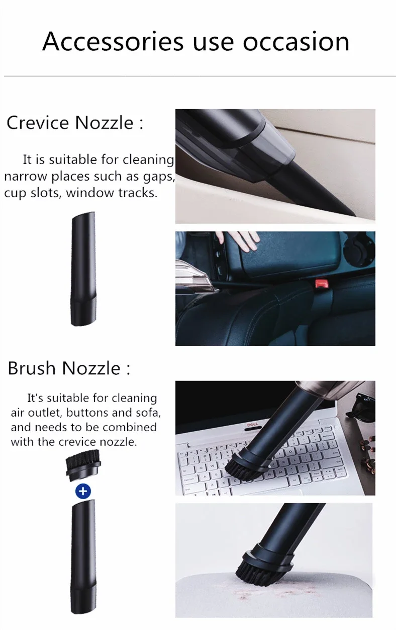 Powerful Vacuum 13kPa Strong Suction Cordless Vacuum Cleaner 12V 120W  6000mAh Rechargeable Car Vacuum