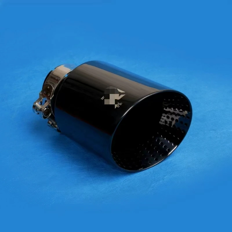 Car modification101mm titanium black 304 stainless steel akrapovic exhaust With grid exhaust pipes