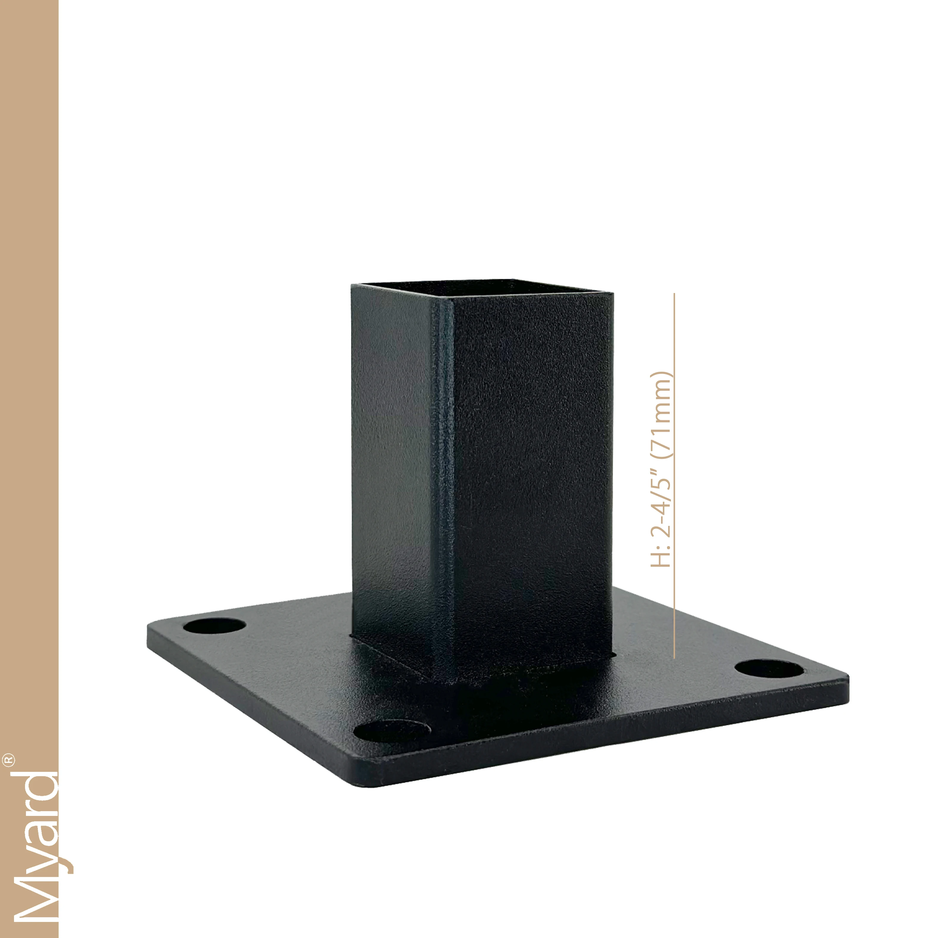 Walmart Hot Sale Rockwill Fence Accessories Base Flange Deck Post Brackets With Interlocking Cover For Courtyard