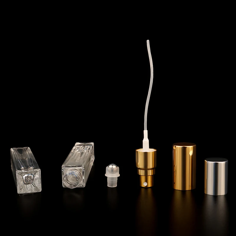 
Luxury 10 ml Water Liquid Perfume Decanters Metal Roller Ball Crystal Plain Glass Spray Atomizer Bottle For Travelers 