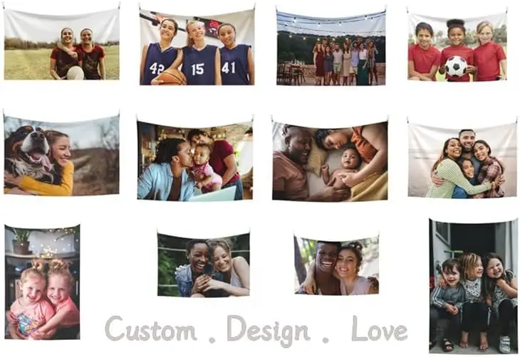 Custom 60*40 Inch Jacquard Woven Tapestry Printed Pattern Bedroom Sign and Banner Images for Personalization wall hanging