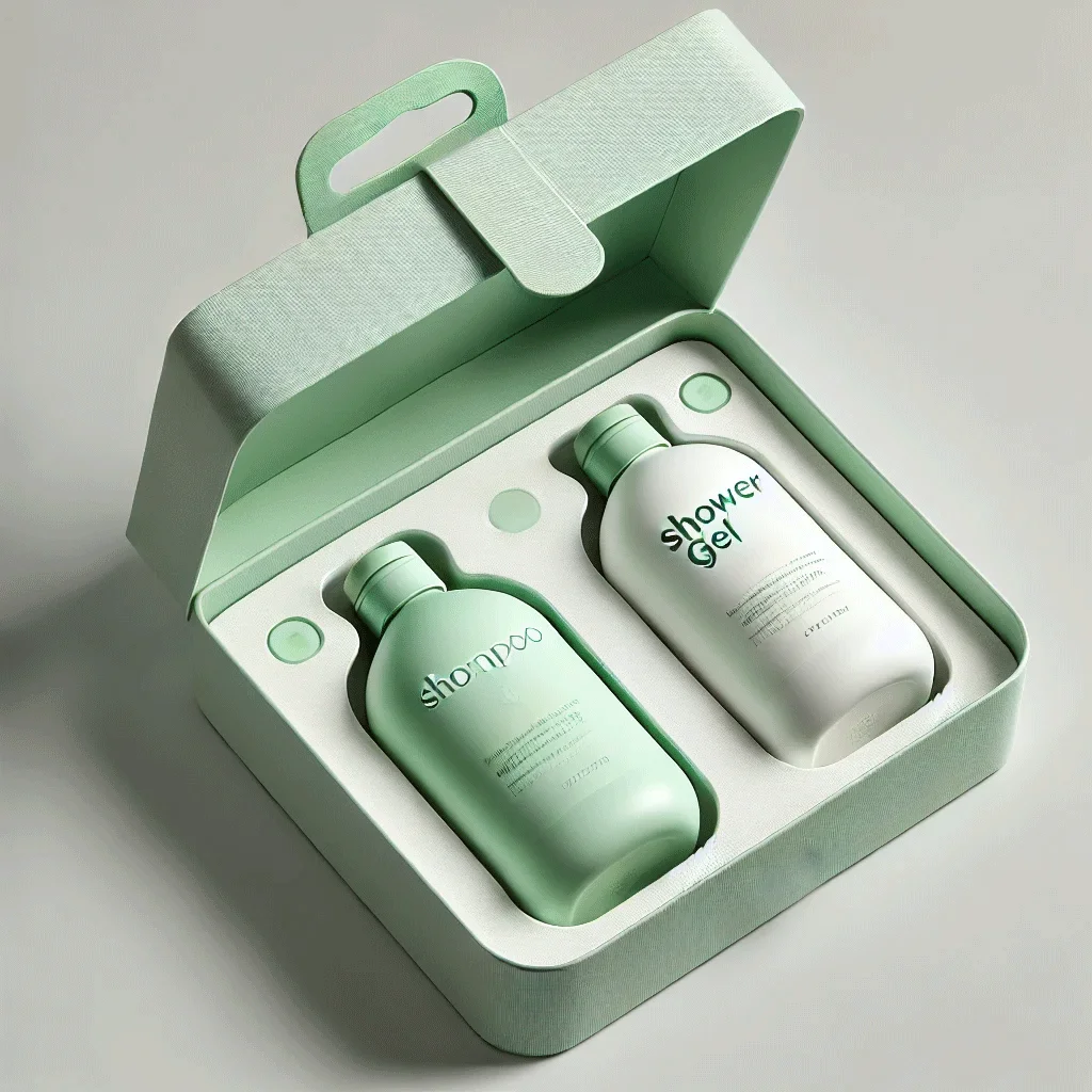 recyclable boite cadeau craft emballage boutique rigid cardboard hair conditioner shampoo packaging paper box with eva insert