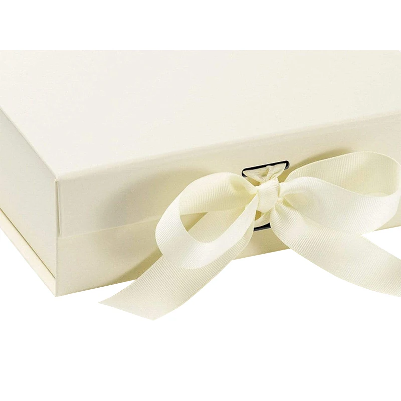 Custom Printing Logo Gold Elegent Ribbon Luxury Magnet Foldable Cardboard Baby Clothes Packaging Paper Gift Boxes