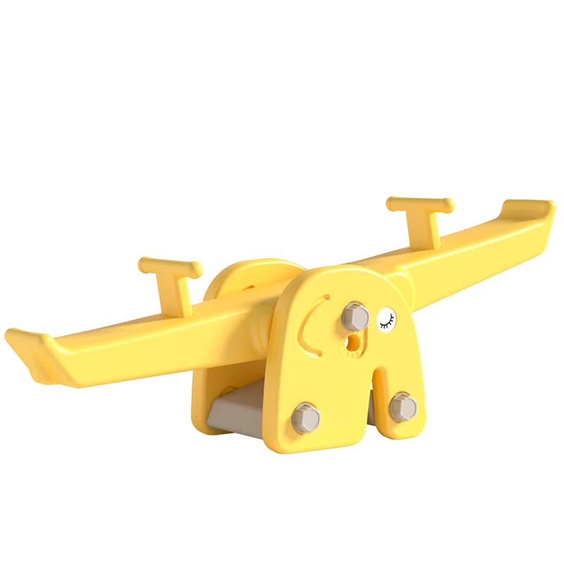 Kids indoor or outdoor colorful plastic animal seesaw