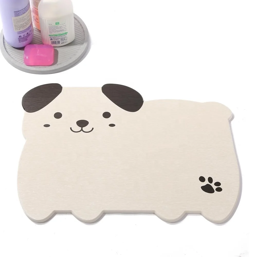 Eco-friendly fast drying diatomaceous earth mat water absorbent diatomite foot mat antibacterial diatomite bath mat