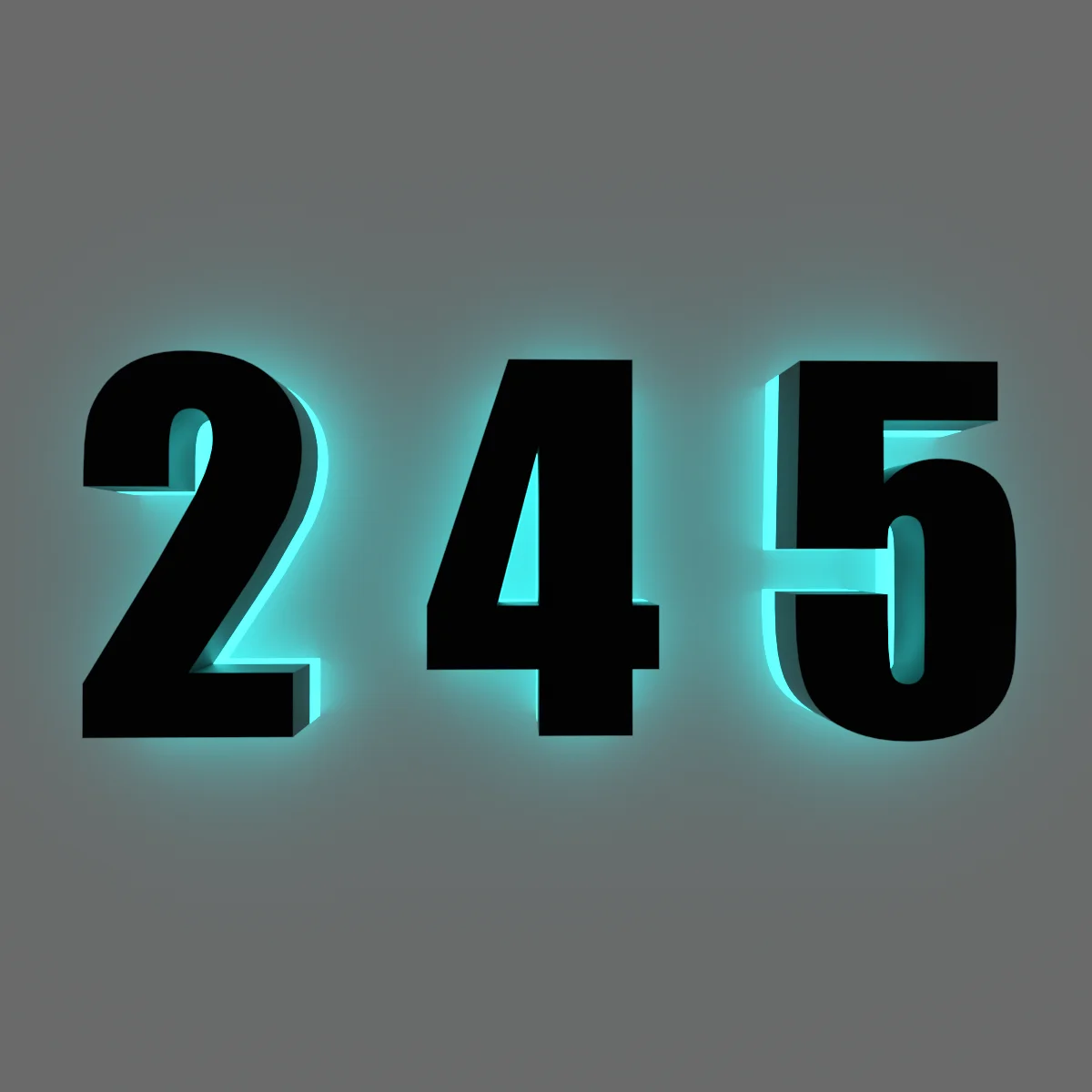 House Address Sign Custom House Number Plaque Personalized Backlit Sign LED Light Up Letters Modern Door Sign