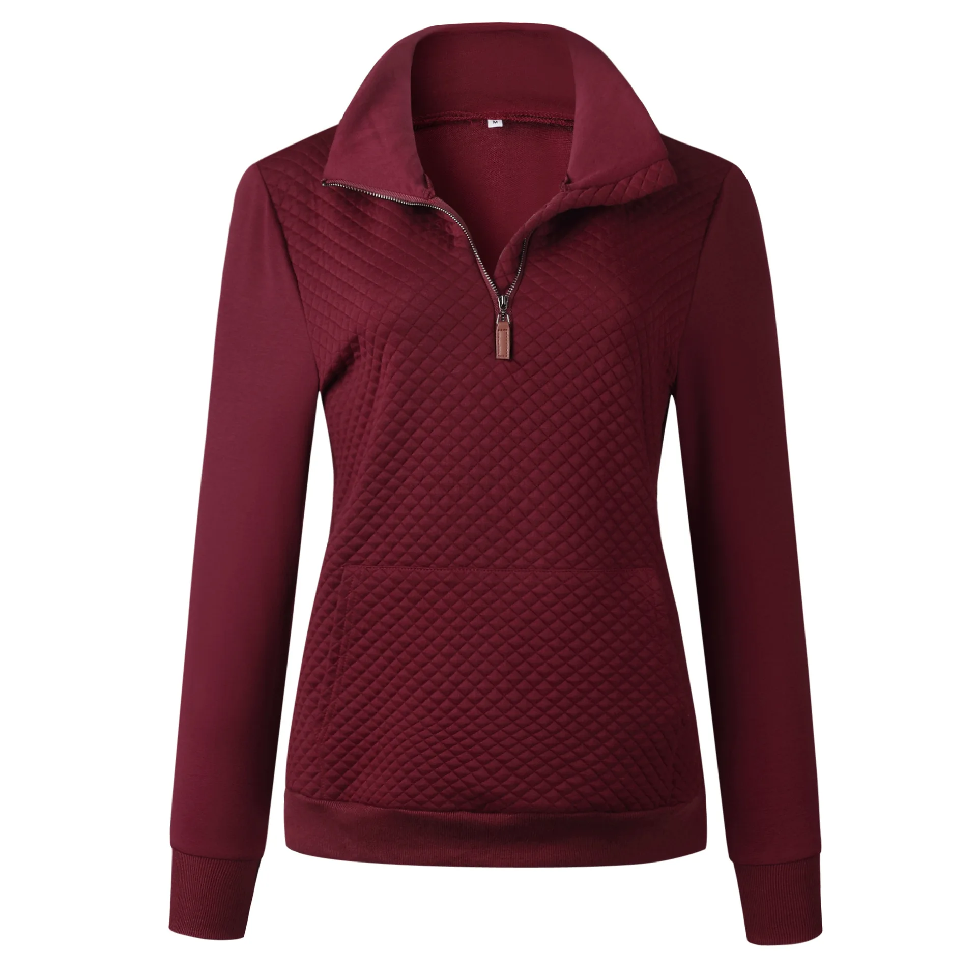 Женский модный стеганый Легкий свитшот на молнии с длинным рукавом