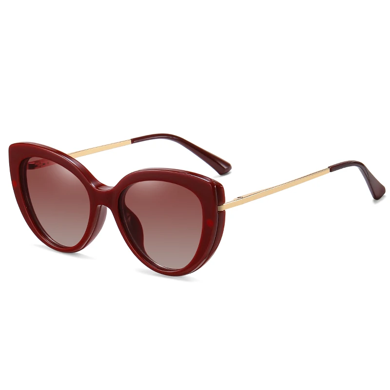 Dichroic Polarized Sunglasses female tr cat eye anti blue light glasses