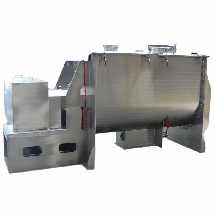 Горизонтальная ленточная смесительная машина для пищевых продуктов, смесь цементного песка, порошка, смешивание