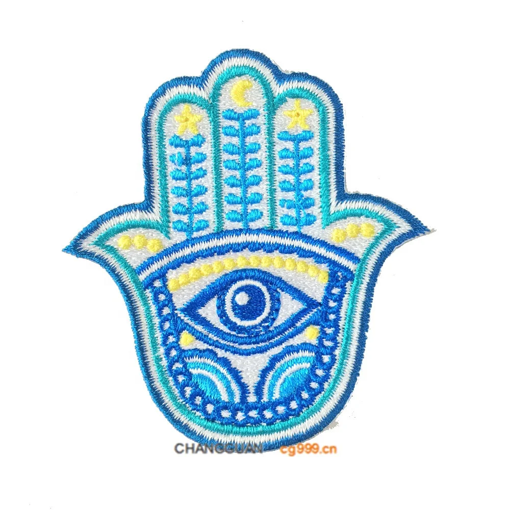 Iron On Letter Evil Eye Bear Logo Embroidery Patches Unicorn Star Embroidery Patch For Clothing