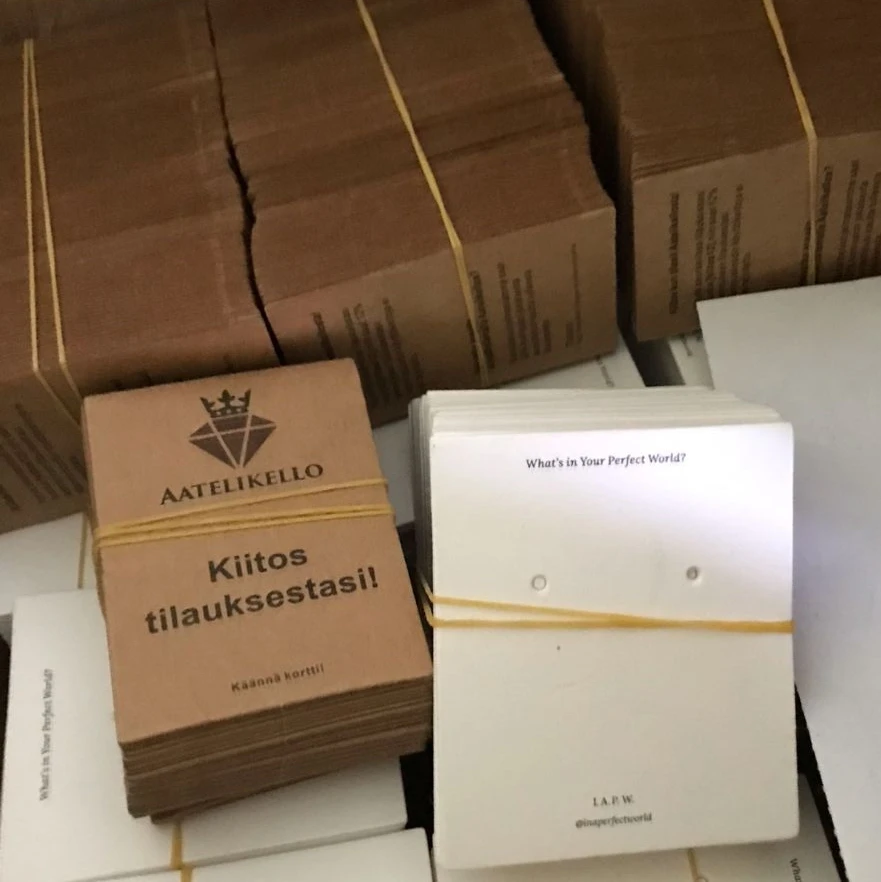 Печать логотипа на заказ карточка из крафт-бумаги для сережек ювелирных изделий