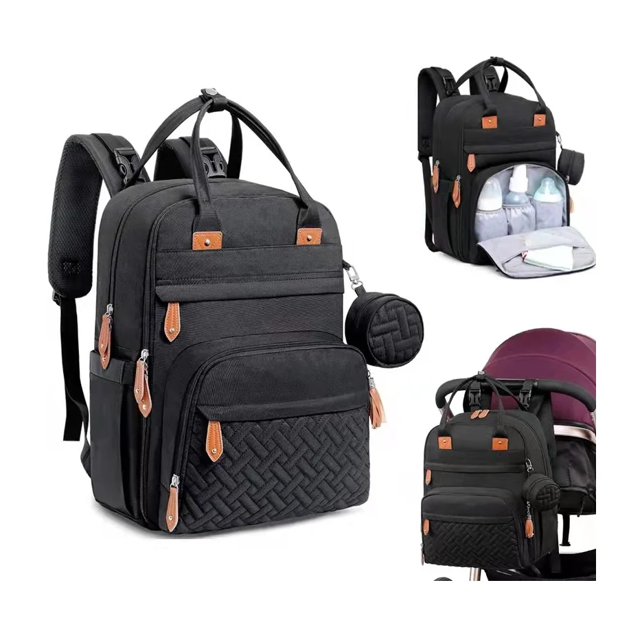 Travel Baby Diaper Bag Mommy Backpack Nappy Bags for Mom Baby Changing Bed