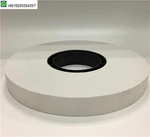 Heat adhesive banding money bundles tape white paper banding tape 20mm money banding tape for bank banknote banding machine